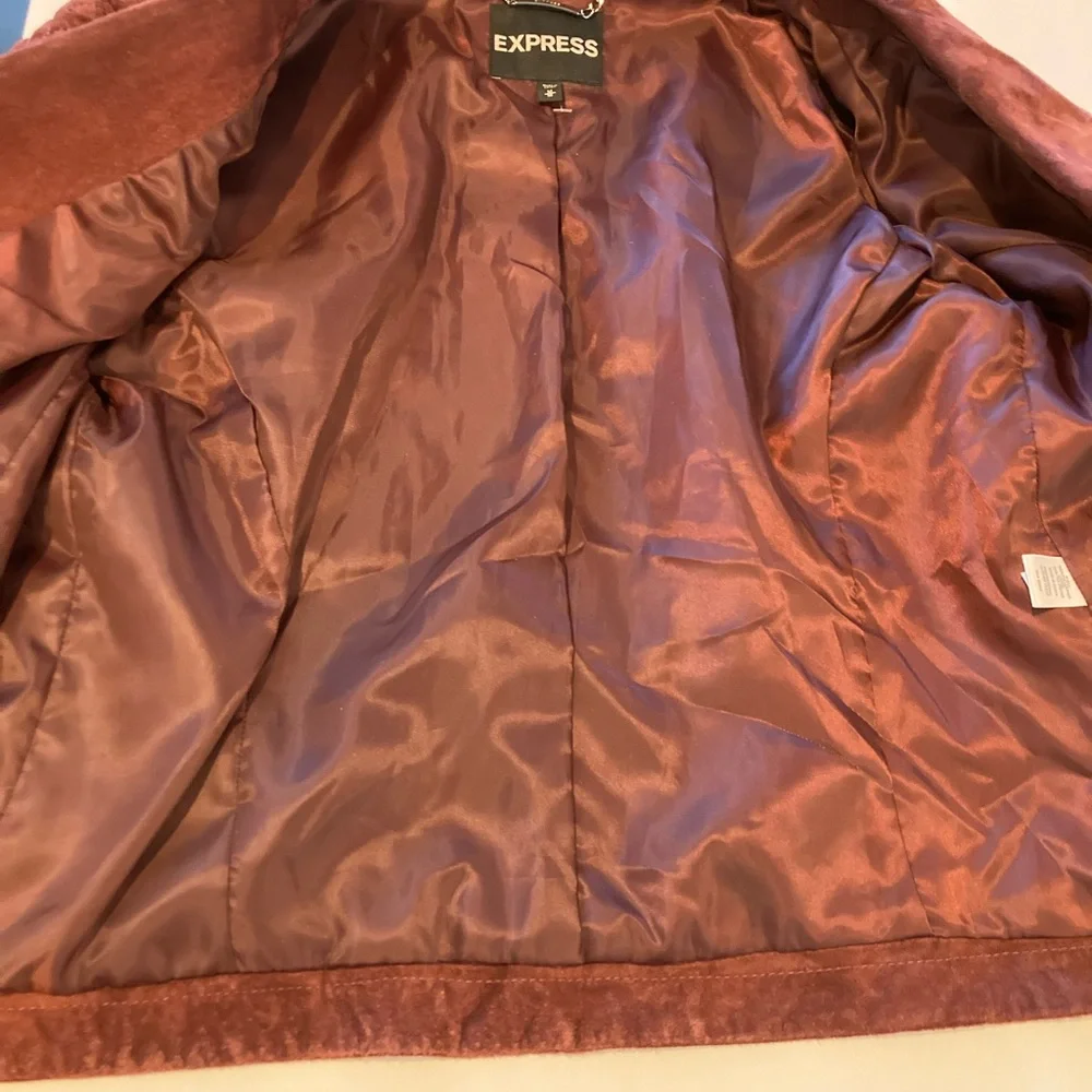 Express Genuine leather moto suede jacket M - Picture 14 of 15